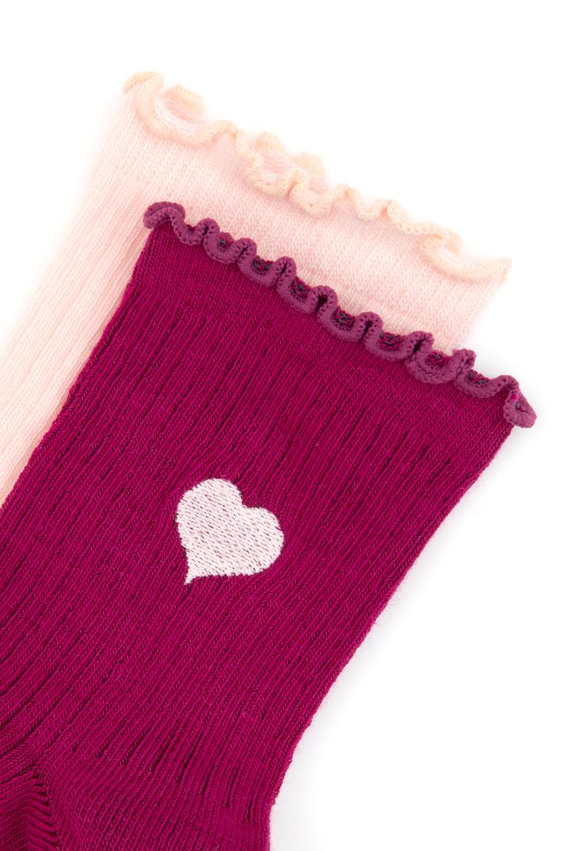 Kız Çocuk Fuşya 2'li Soket Çorap