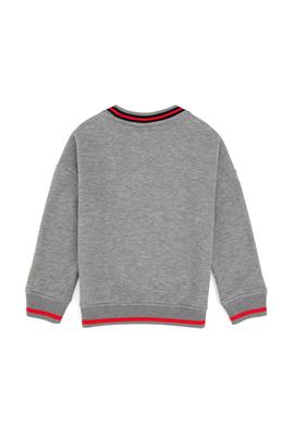 Erkek Çocuk Gri Melanj Bisiklet Yaka Sweatshirt - 50308542025