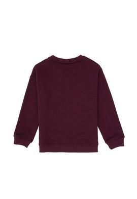 Erkek Çocuk Bordo Bisiklet Yaka Basic Sweatshirt - 50313829096