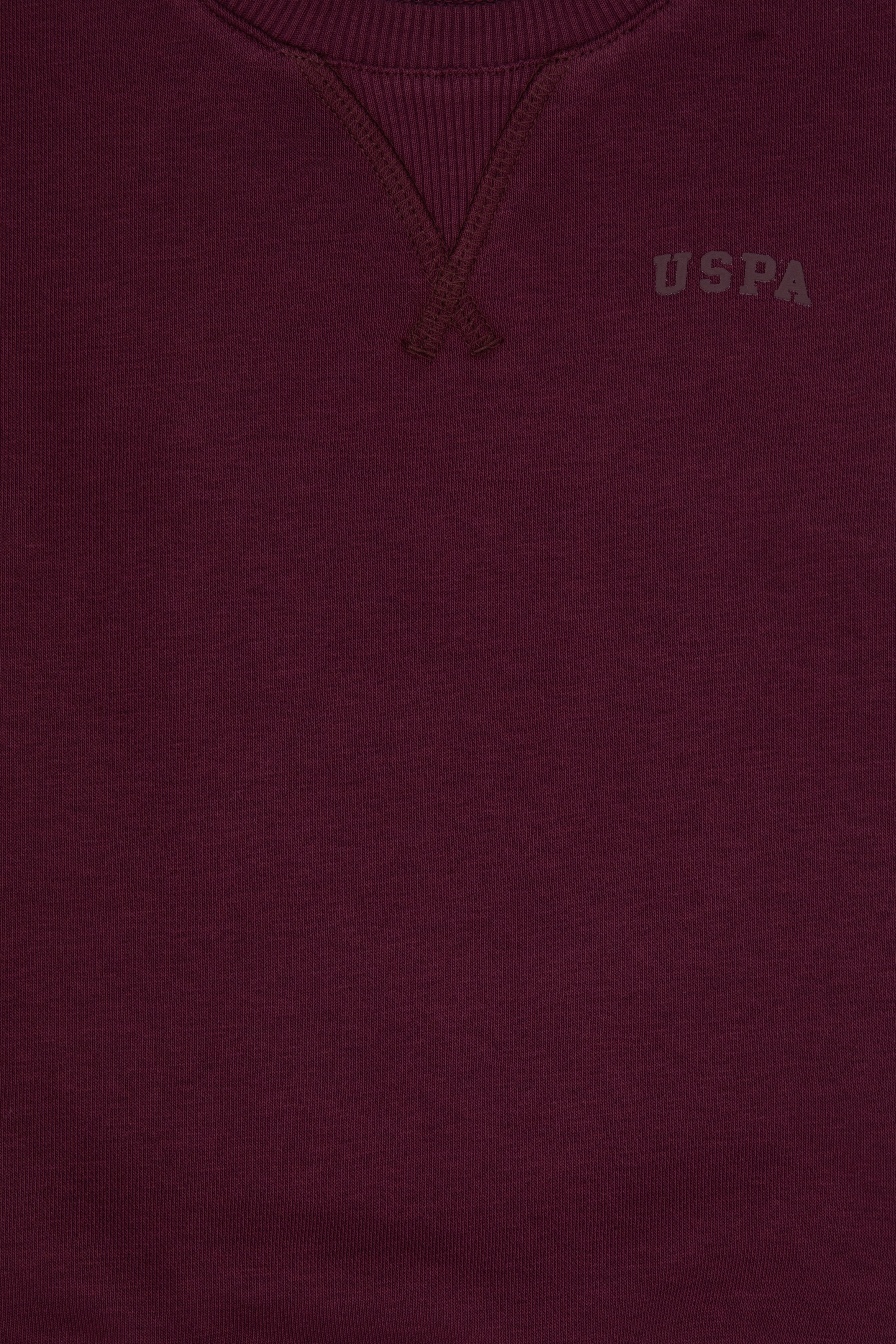 Erkek Çocuk Bordo Bisiklet Yaka Basic Sweatshirt