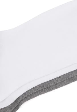 Erkek Gri Melanj Beyaz 2'li Patik Çorap - 50317961001