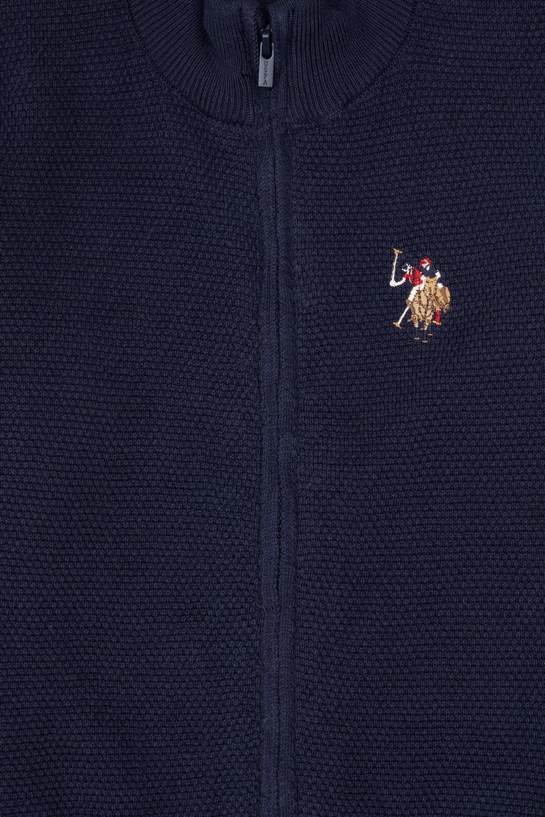 Erkek Çocuk Lacivert Fermuarlı Triko Hırka - 50311625004