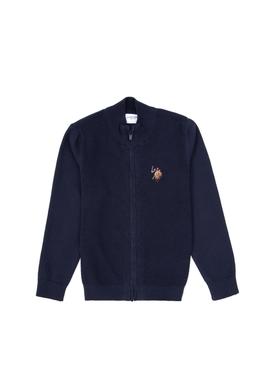 Erkek Çocuk Lacivert Fermuarlı Triko Hırka - 50311625004