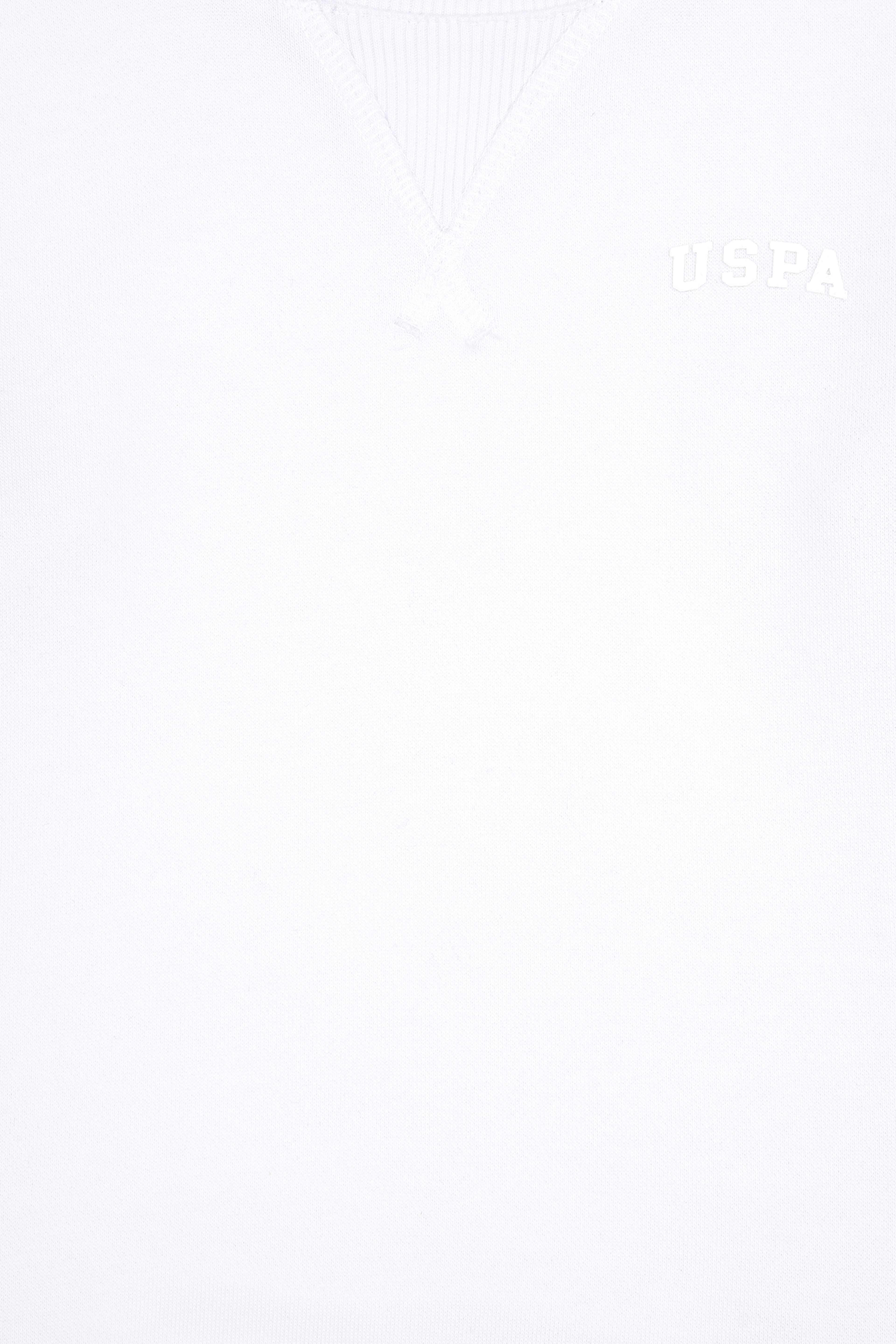 Erkek Çocuk Beyaz Basic Bisiklet Yaka Sweatshirt - Image 4