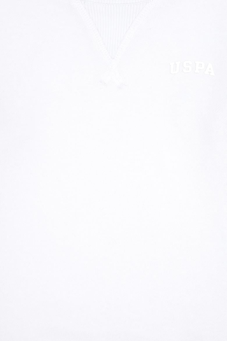 Erkek Çocuk Beyaz Basic Bisiklet Yaka Sweatshirt - 50313829120