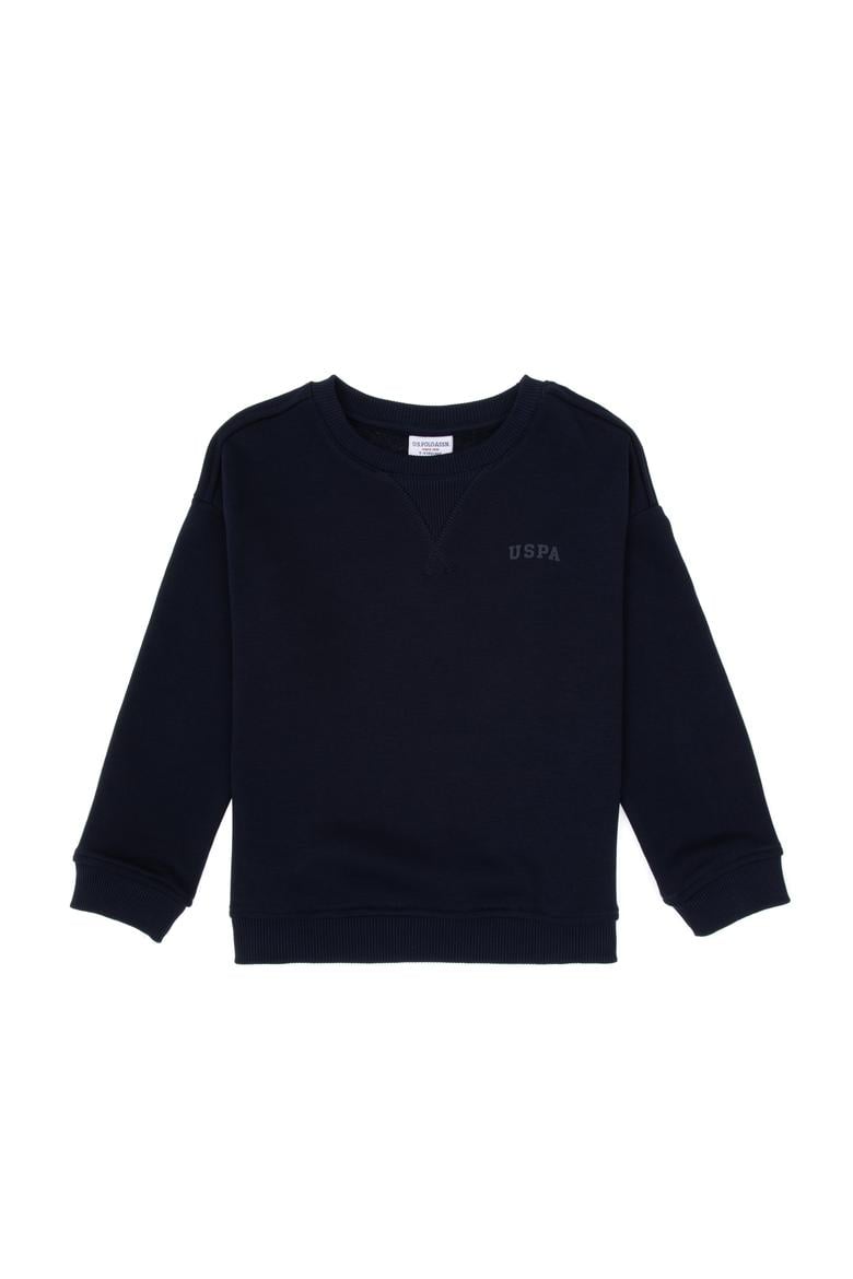 Erkek Çocuk Lacivert Basic Bisiklet Yaka Sweatshirt
