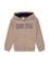 Erkek Çocuk Koyu Bej Fermuarlı Kapüşonlu Sweatshirt