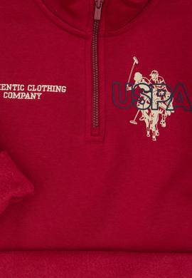 Erkek Çocuk Koyu Frambuaz Şardonlu Yarım Fermuarlı Sweatshirt - 50315815010