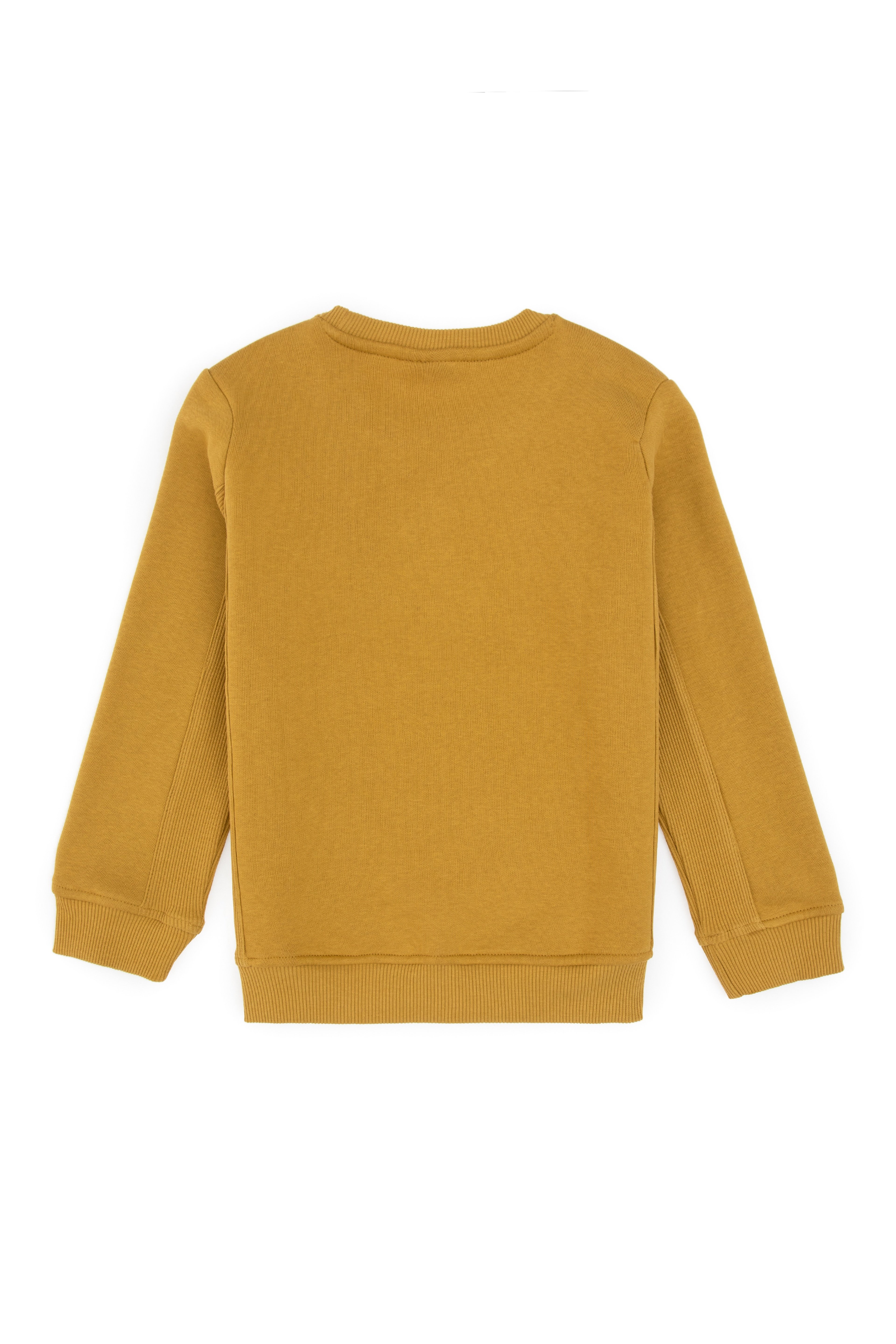 Erkek Çocuk Hardal Şardonlu Bisiklet Yaka Sweatshirt - Image 4
