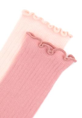 Kız Çocuk Açık Pembe 2'li Dizaltı Çorap - 50318077003