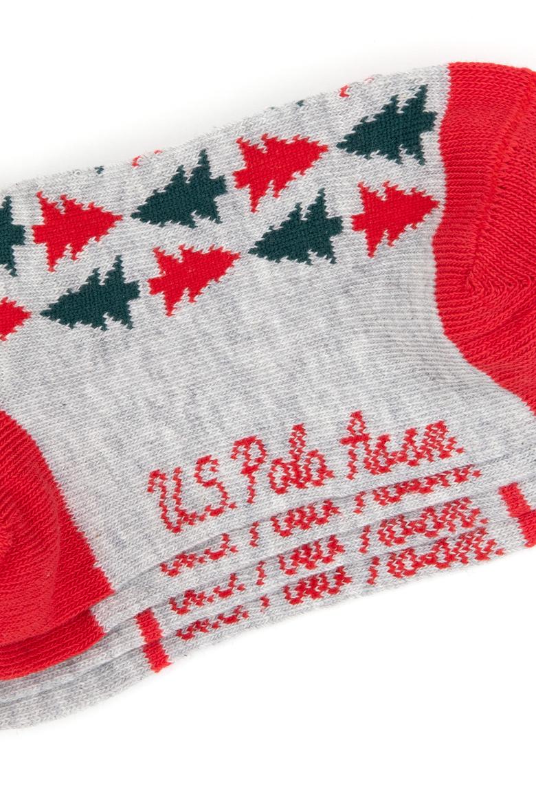 Kız Çocuk Kırmızı Yılbaşı Temalı 2'li Soket Çorap - 50318078003