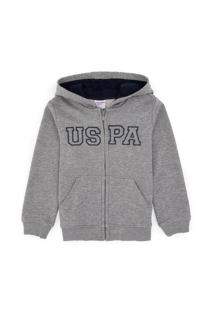 Erkek Çocuk Gri Melanj Örme Hırka