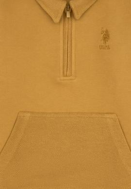 Erkek Çocuk Hardal Yarım Fermuarlı Sweatshirt - 50315816024