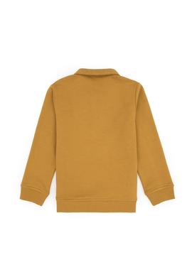 Erkek Çocuk Hardal Yarım Fermuarlı Sweatshirt - 50315816024