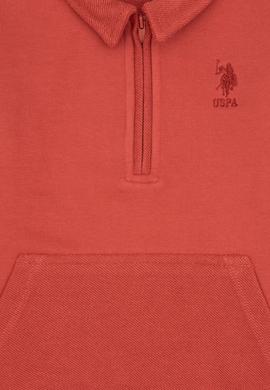 Erkek Çocuk Gül Kurusu Yarım Fermuarlı Sweatshirt - 50315816014