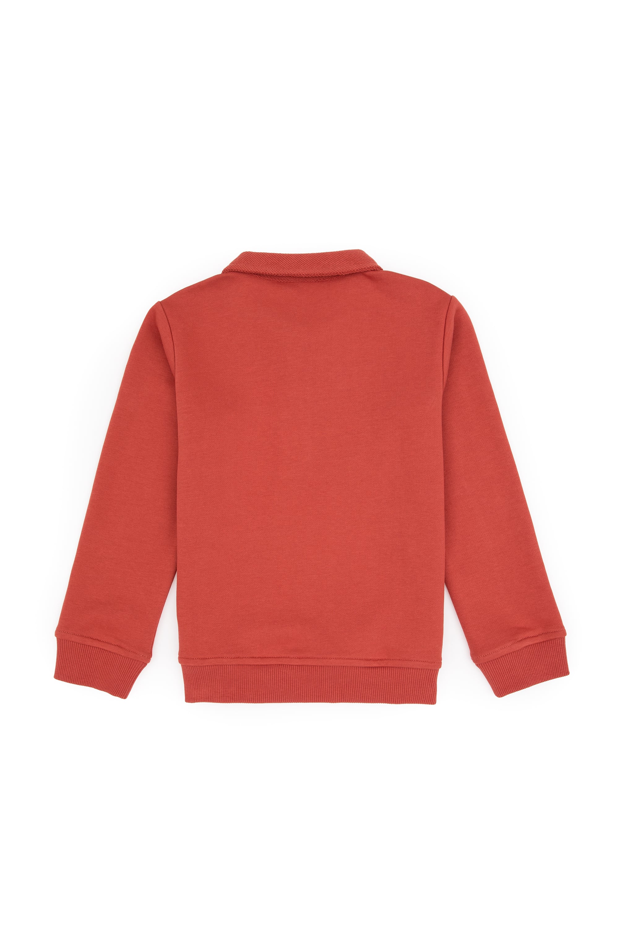 Erkek Çocuk Gül Kurusu Yarım Fermuarlı Sweatshirt - Image 2