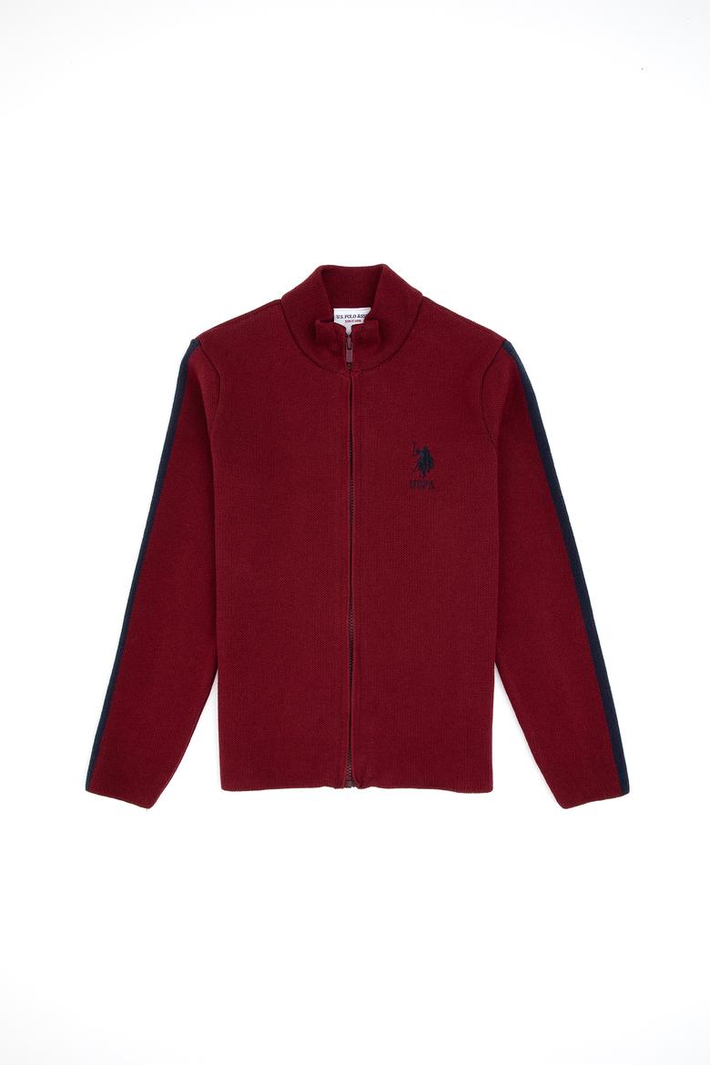 Erkek Çocuk Bordo Triko Hırka