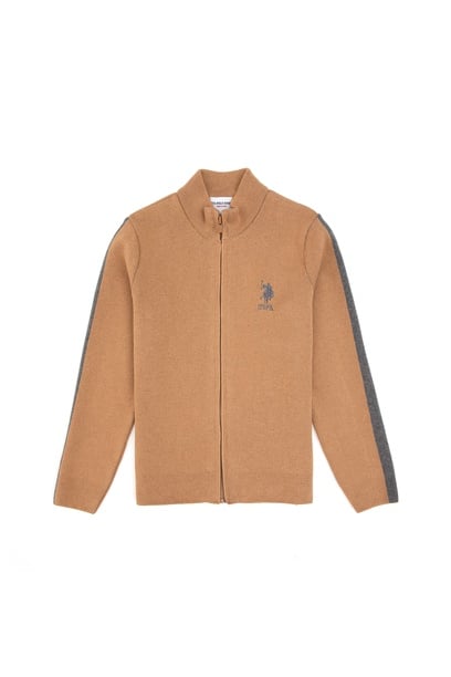 Erkek Çocuk Camel Triko Hırka