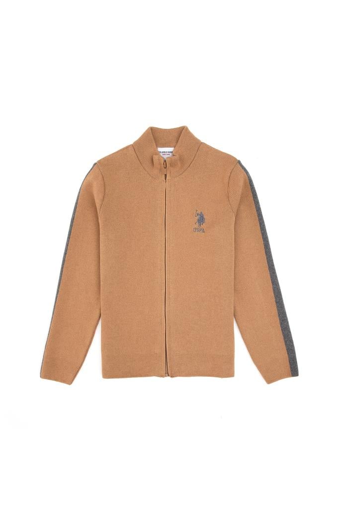 Erkek Çocuk Camel Triko Hırka