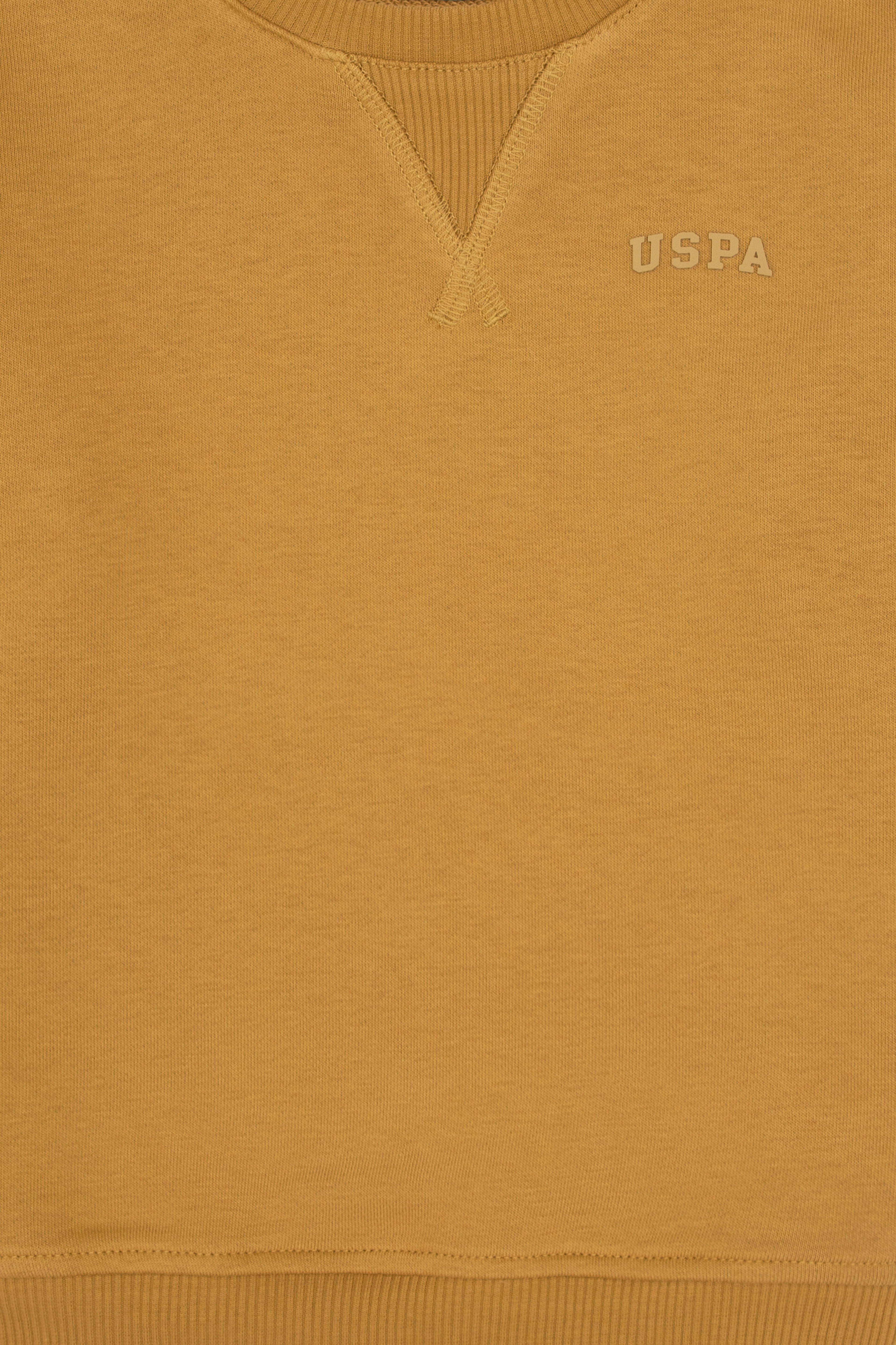 Erkek Çocuk Hardal Bisiklet Yaka Basic Sweatshirt - Image 3