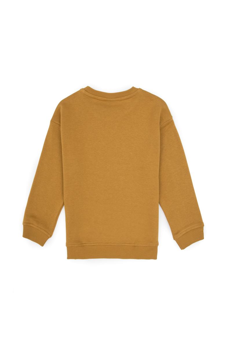 Erkek Çocuk Hardal Bisiklet Yaka Basic Sweatshirt - 50313829081