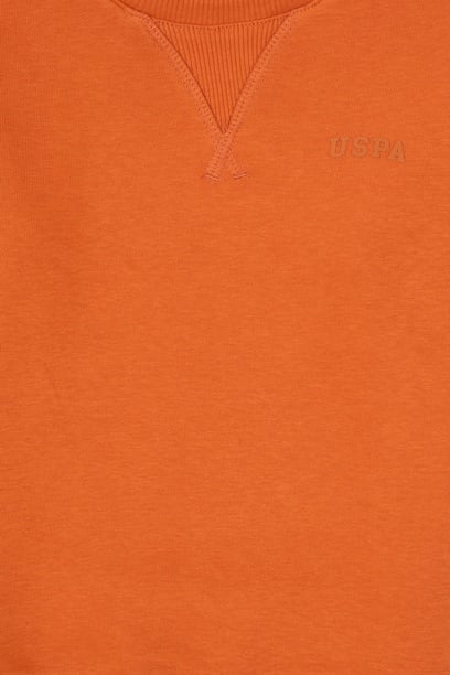 Erkek Çocuk Bakır Bisiklet Yaka Basic Sweatshirt