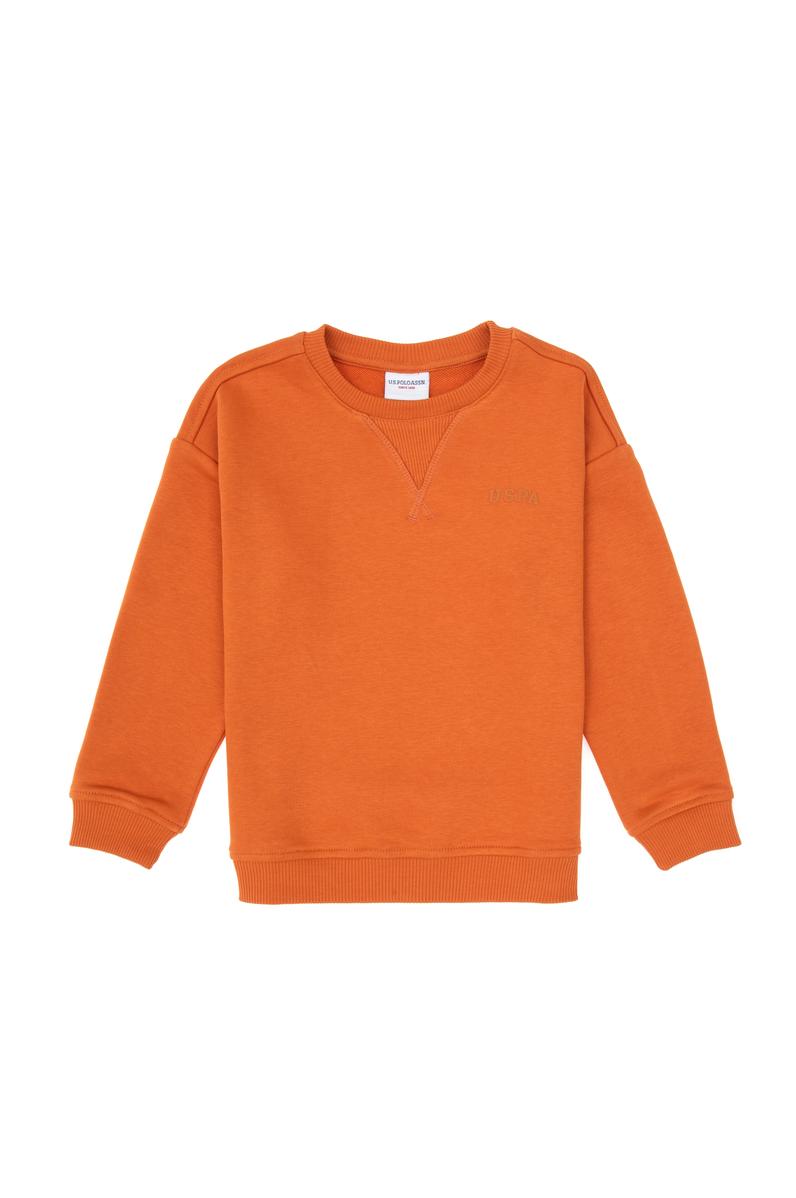 Erkek Çocuk Bakır Bisiklet Yaka Basic Sweatshirt