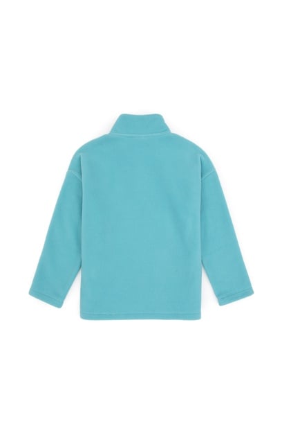 Erkek Çocuk Mint Yarım Fermuarlı Polar Sweatshirt