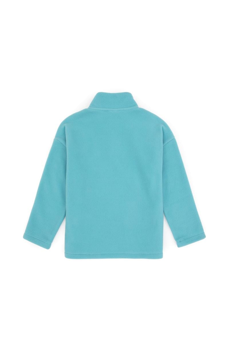 Erkek Çocuk Mint Yarım Fermuarlı Polar Sweatshirt