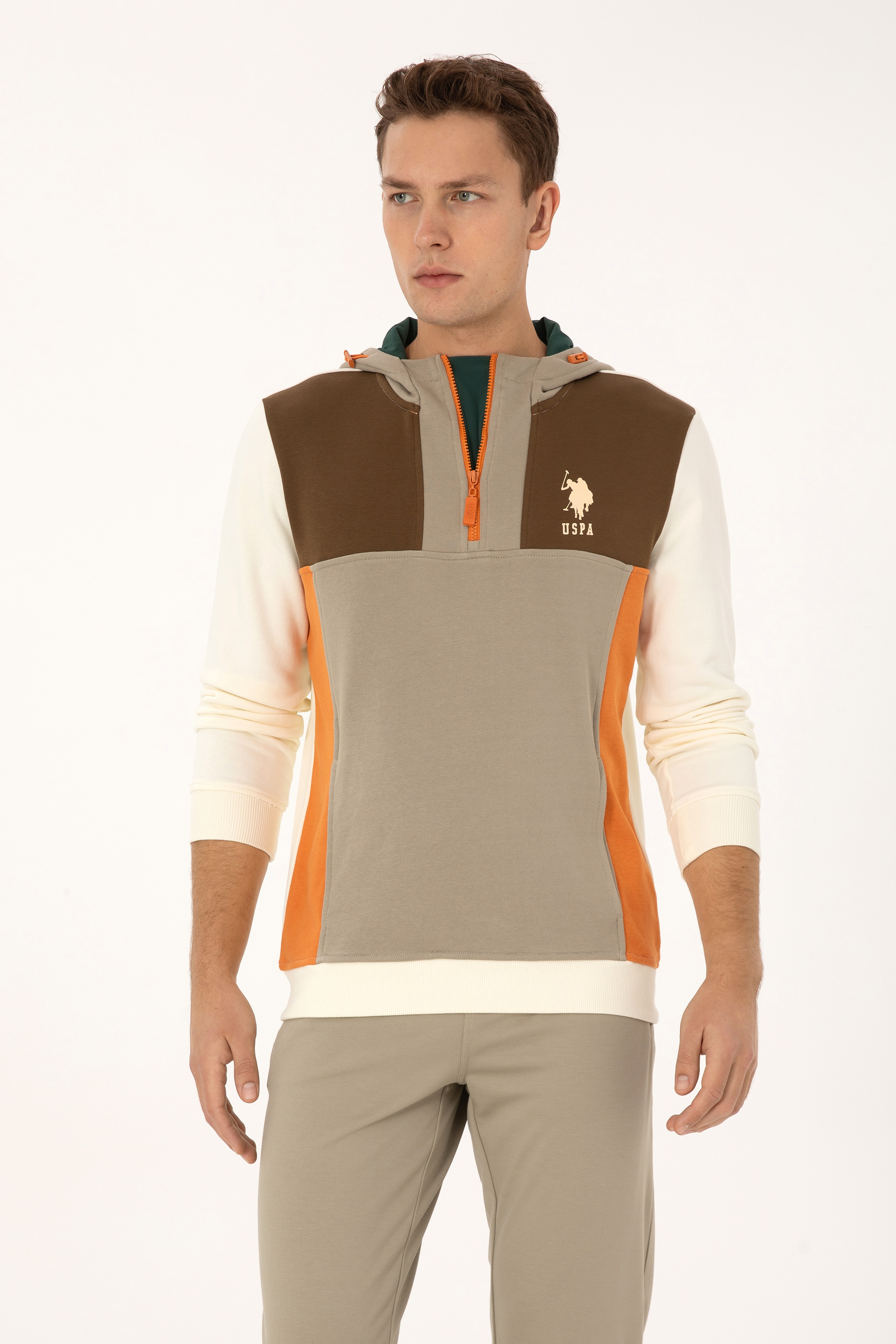 Erkek Krem Sweatshirt - Image 3