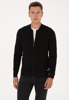 Erkek Siyah Triko Hırka - 50308486024