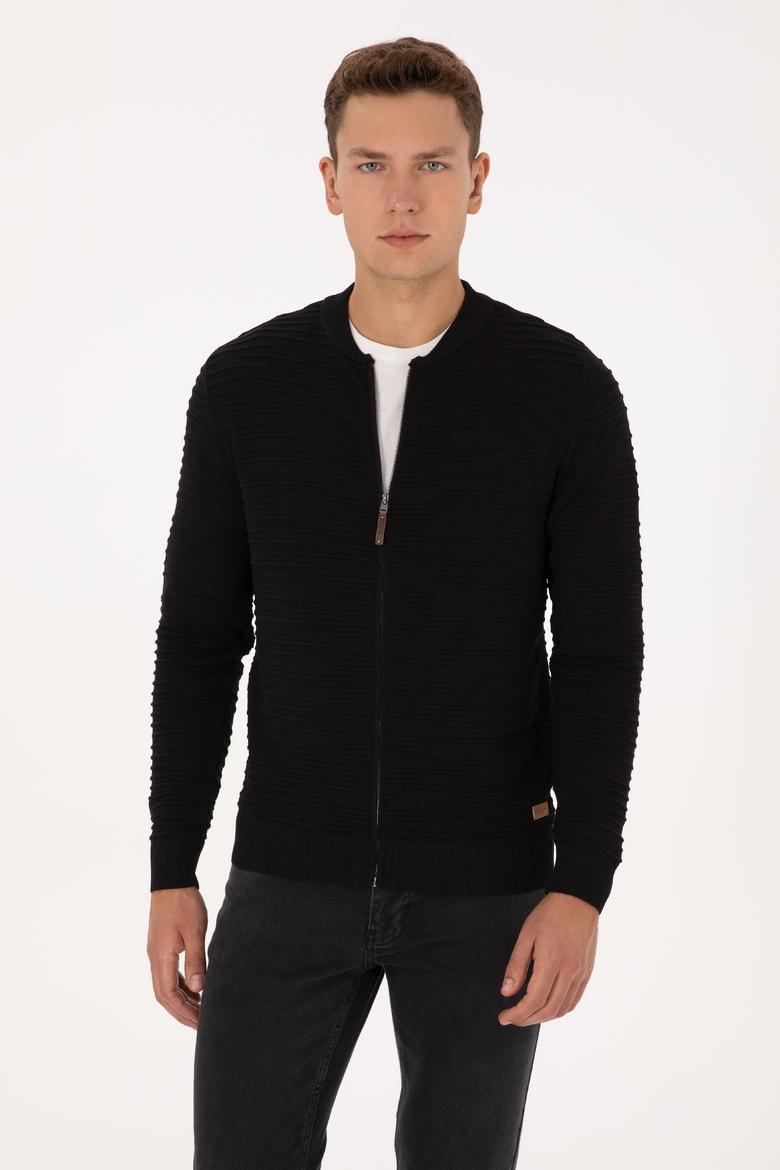 Erkek Siyah Triko Hırka