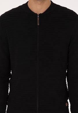 Erkek Siyah Triko Hırka - 50308486024