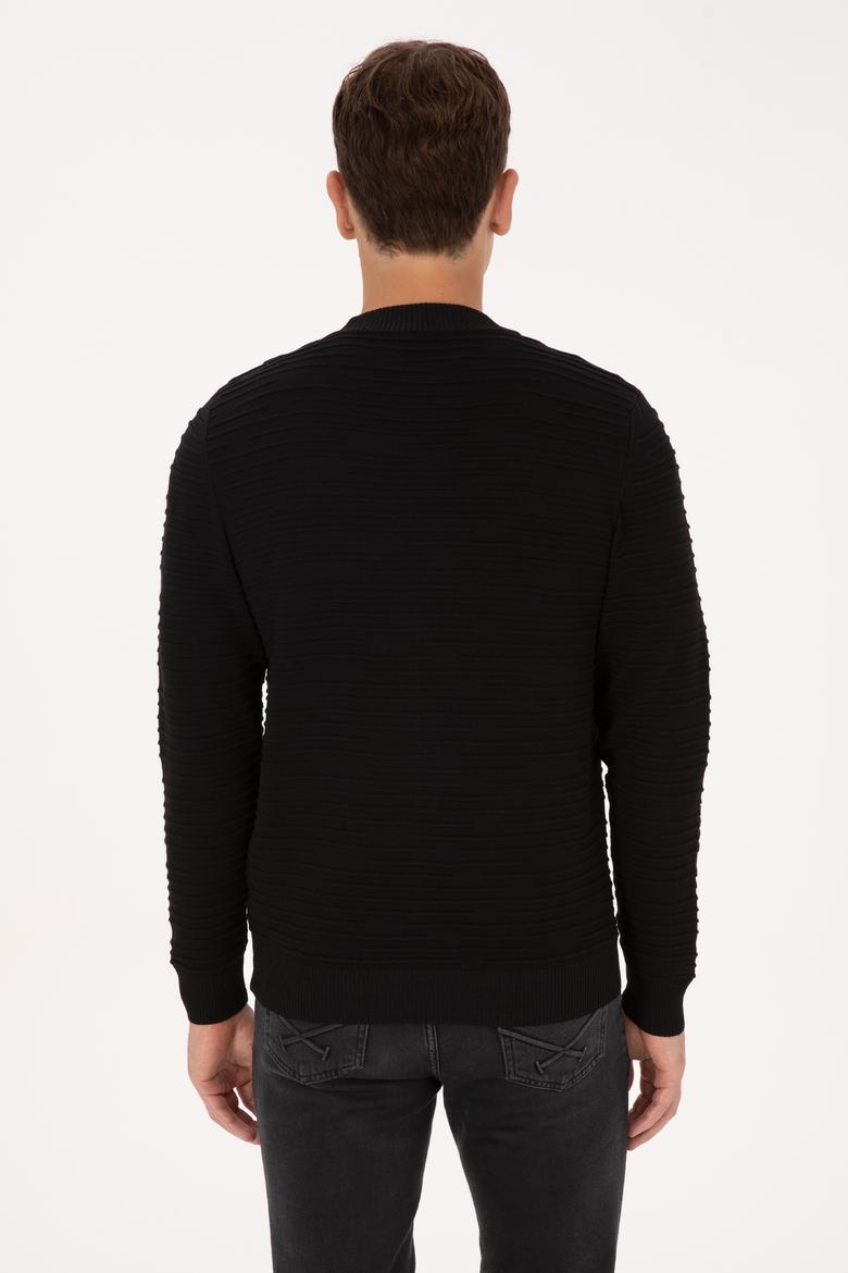 Erkek Siyah Triko Hırka - 50308486024