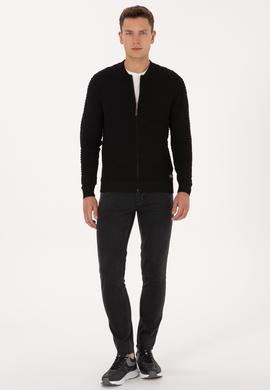 Erkek Siyah Triko Hırka - 50308486024