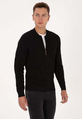 Erkek Siyah Triko Hırka - 50308486024