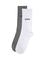 Erkek Gri Melanj Beyaz 2'li Soket Çorap