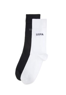 Erkek Siyah Beyaz 2'li Soket Çorap - 50318209001