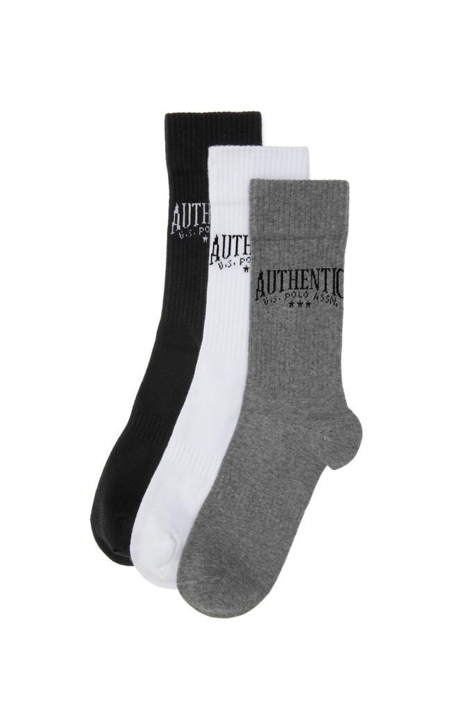 Erkek Siyah 3'lü Soket Çorap