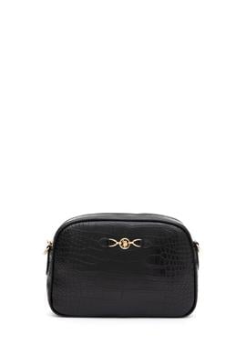 Kadın Siyah Kroko Çapraz Çanta - 50317817001