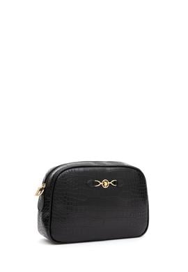 Kadın Siyah Kroko Çapraz Çanta - 50317817001