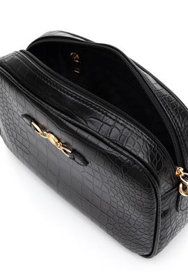Kadın Siyah Kroko Çapraz Çanta - 50317817001