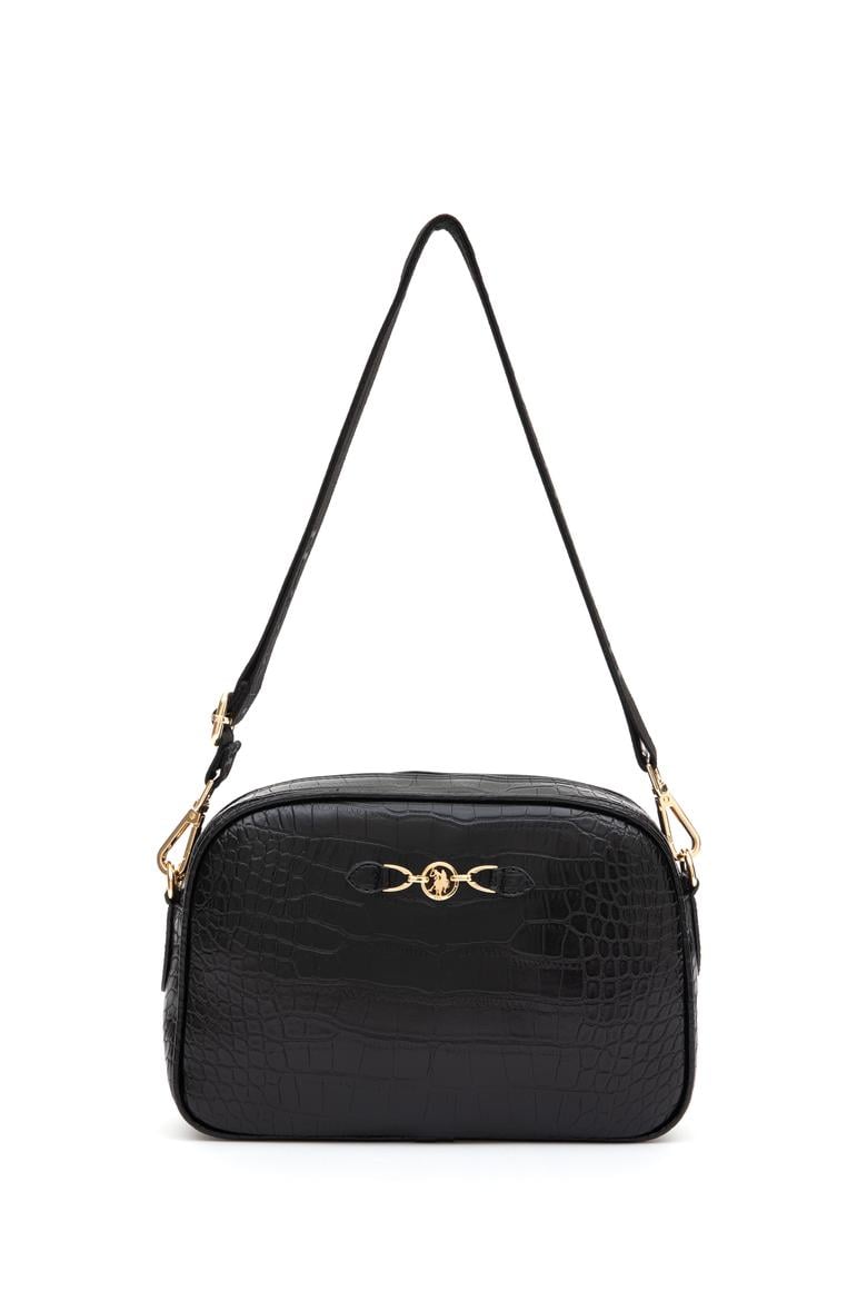 Kadın Siyah Kroko Çapraz Çanta - 50317817001