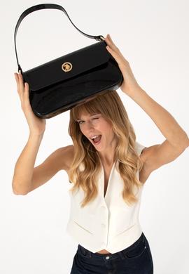 Kadın Siyah Rugan Kol Çantası - 50317814001