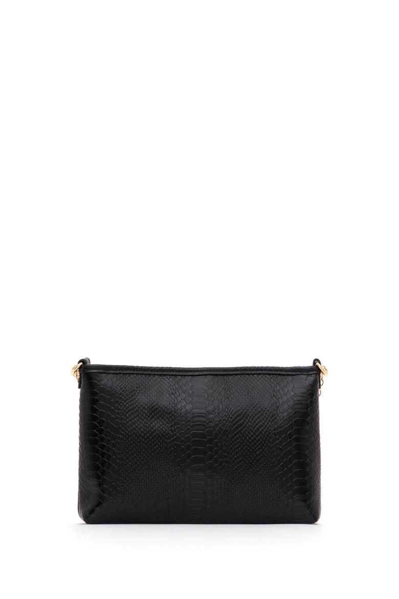 Kadın Siyah Zincir Askılı Kroko Kol Çantası - 50317816001