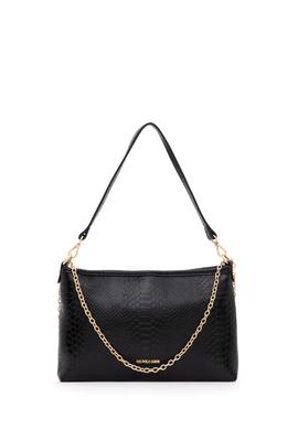Kadın Siyah Zincir Askılı Kroko Kol Çantası - 50317816001