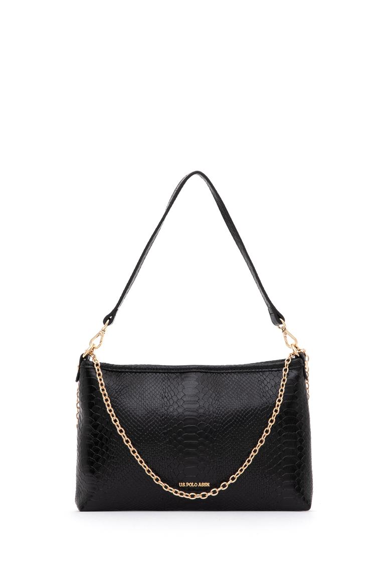 Kadın Siyah Zincir Askılı Kroko Kol Çantası - 50317816001