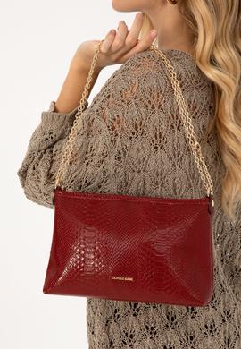 Kadın Kiremit Zincir Askılı Kroko Kol Çantası - 50317816002