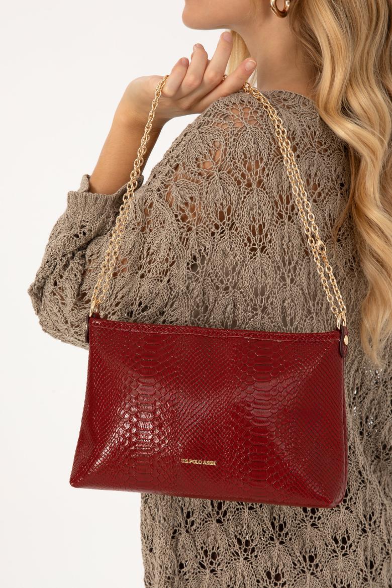 Kadın Kiremit Zincir Askılı Kroko Kol Çantası - 50317816002