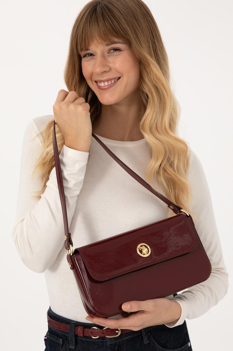 Kadın Bordo Rugan Kol Çantası